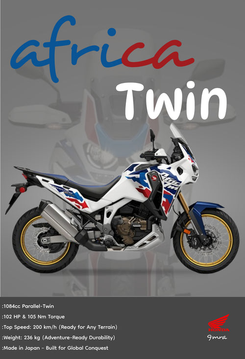 Africa twin white Poster