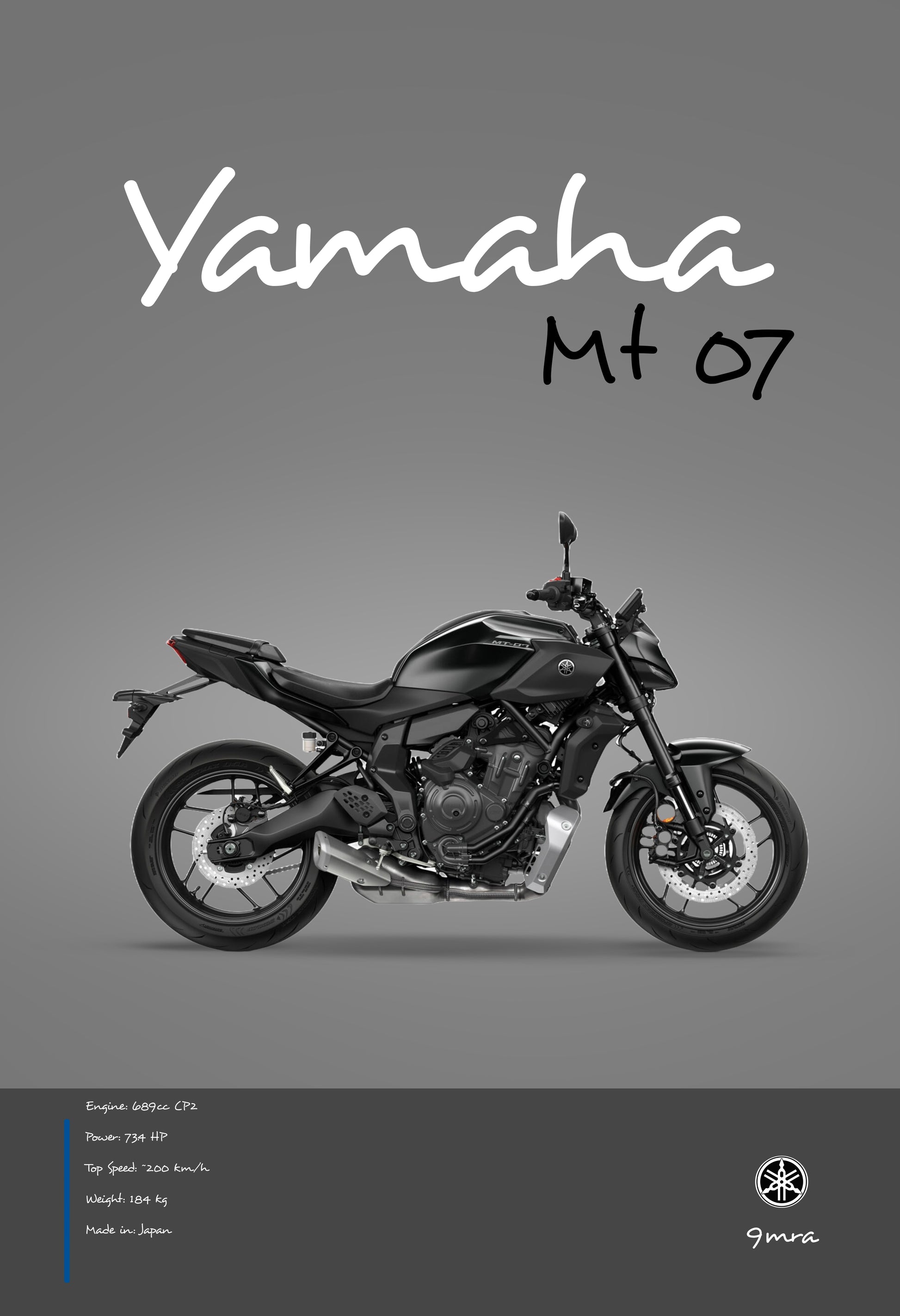 Yamaha MT07 Poster